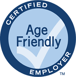 Certified Age Friendly Employer Seal.