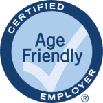 Certified Age Friendly Employer Seal.